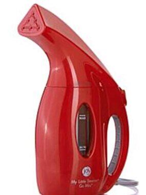 Joy Mangano Supreme Steam 900-Watt Go Mini Portable Clothes Steamer (Red)